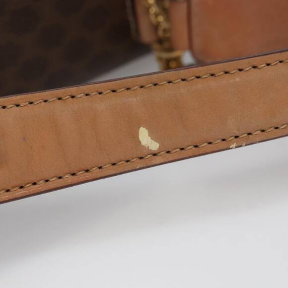 CELINE Macadam Canvas Hand Bag Pvc Leather Brown - Picture 8 of 13